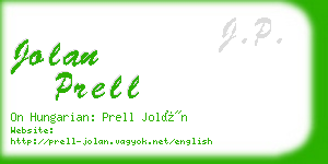 jolan prell business card